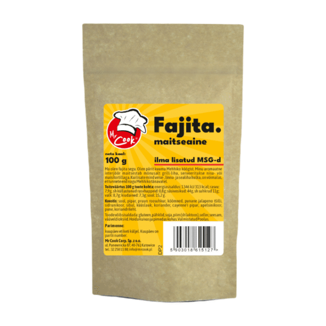 Fajita maitseaine ilma lisatud MSG-ta 100g