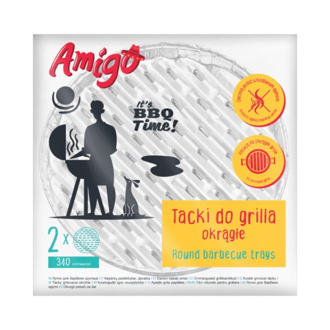 AMIGO Alumiiniumist ümmargune grillplaat 340mm 2 tk