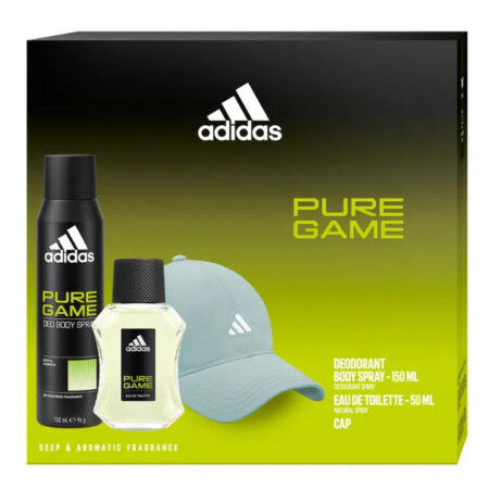 Adidas Kinkekomplekt Pure Game lõhn 50ml+deod. 150ml+ nokamüts