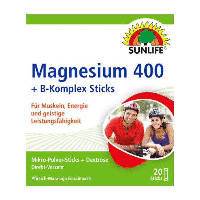 Sunlife Magneesium 400 + B vitamiini pulgad 20TK