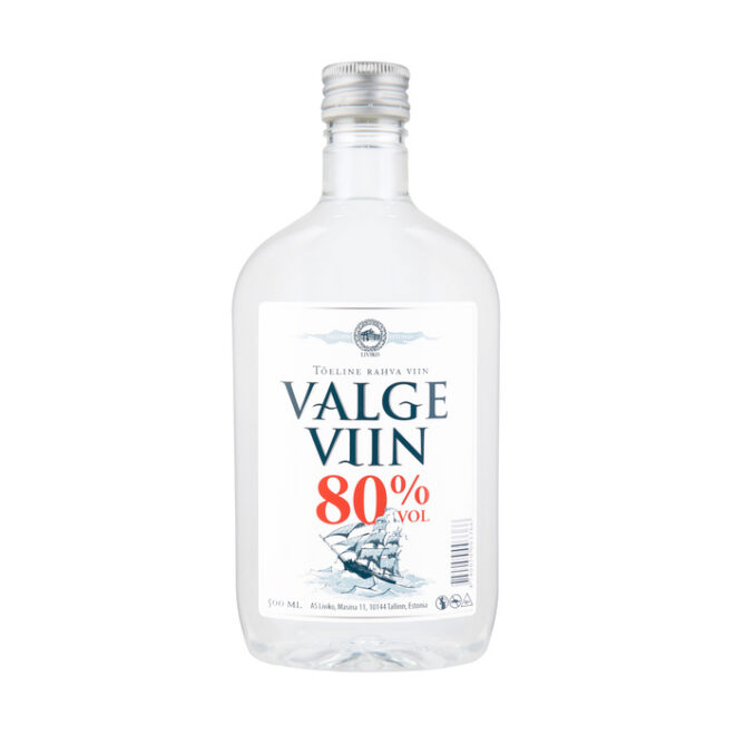 Valge Viin 80% 0,5 L Pet