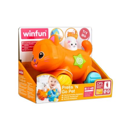 Winfun ``Vajuta ja sõida`` kass heli ja valgusega art.0734