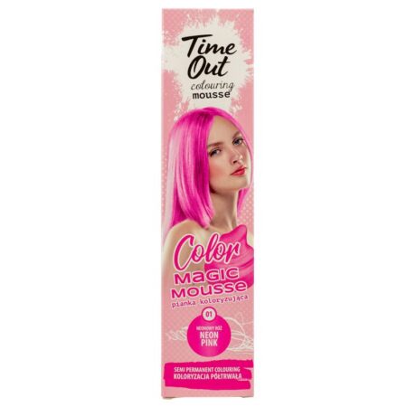 Time Out Juukseid värviv vaht "Neon Pink" 75ml