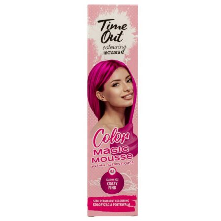 Time Out Juukseid värviv vaht "Crazy Pink" 75ml