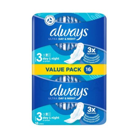 Always Ultra DUOPACK Day & Night hügieenisidemed 16tk