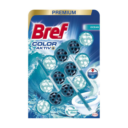 Bref Color Aktiv WC-värskendaja Ookean Turquoise water 3x50g