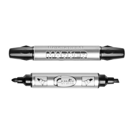 Marker kahe otsaga Forofis 1-5mm + 3mm, permanent must
