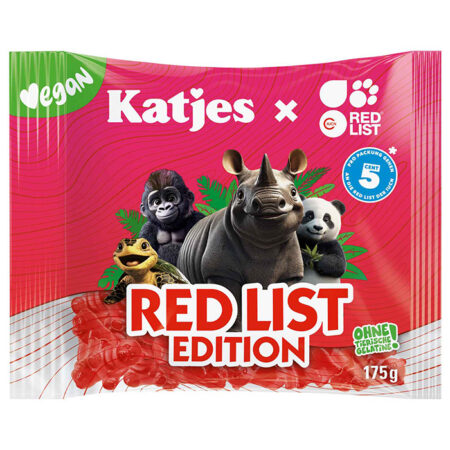 Katjes kummikommid Red List edition 175g