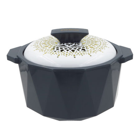 Newill Termospott "Teemant" 3,0L, tumehall/valge+kuldne dekoratsioon