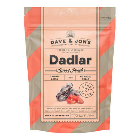 Dave & Jon’s maitsestatud datlid “Sweet Peach” 125g