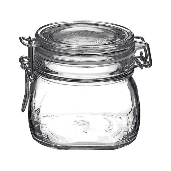 Klaaspurk kaanega Fido 500ml
