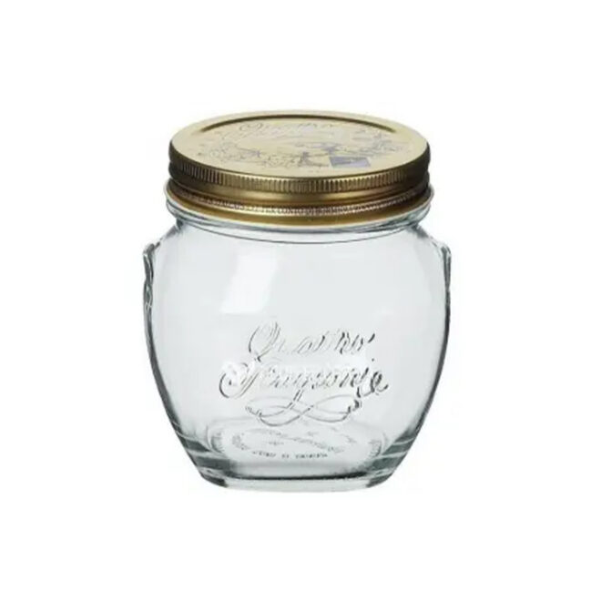 Klaaspurk kaanega Quattro 300ml
