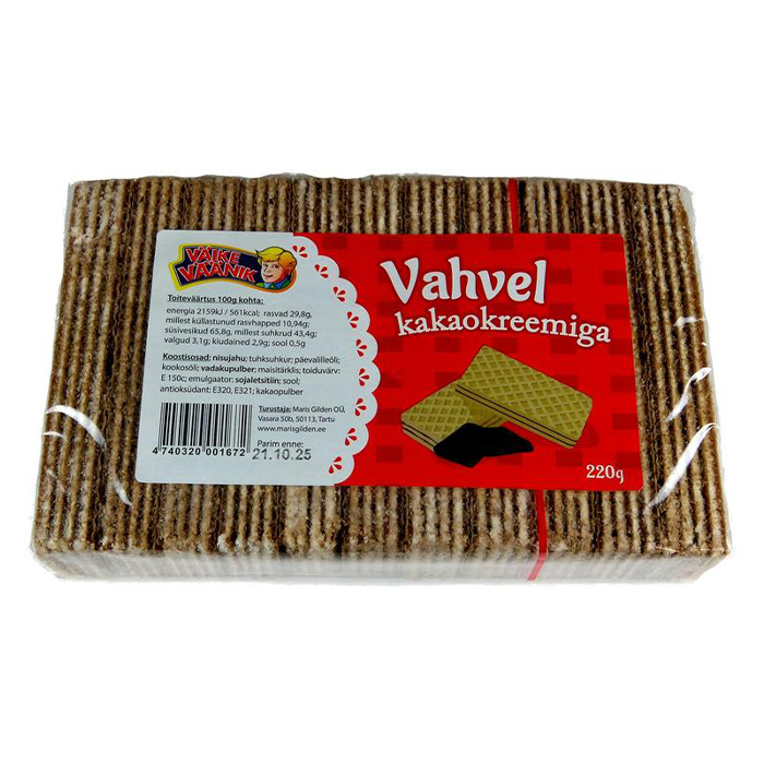 Vahvel kakaokreemiga 220g