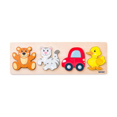 Woodyland Puidust Puzzle 4 kujundit