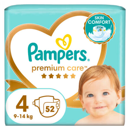 Pampers Premium Care ühekordsed mähkmed s.4 9-14KG 52TK