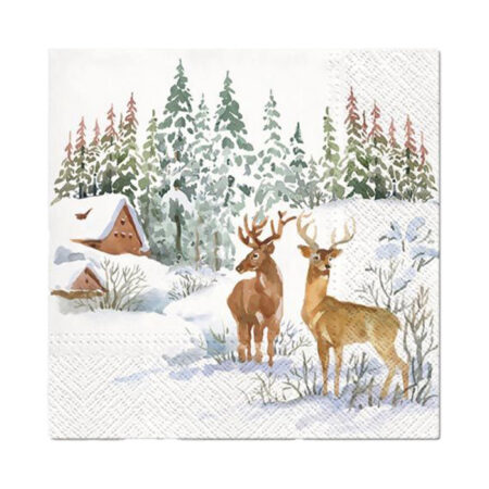 Salvrätikud 20tk, 3-kihiline 33x33cm, põder