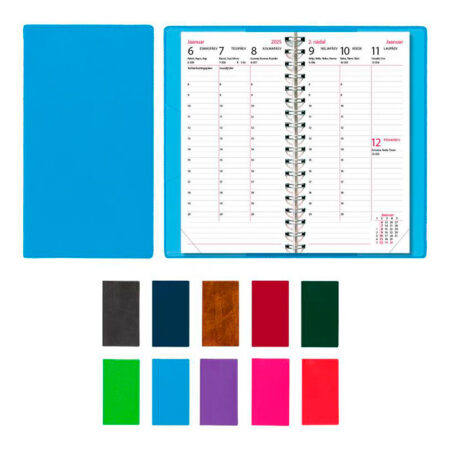 Taskumärkmikmärkmik, EURO, spiraalköide, plastkaaned