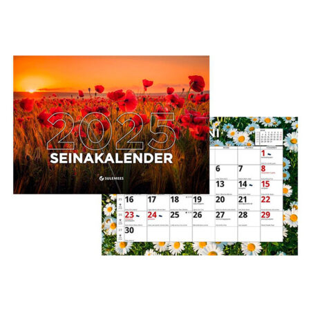Lihtne seinakalender, 210 x 297mm, klamberköide