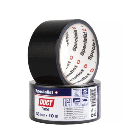 SPECIALIST+ niiskuskindel teip, 48 mm x 10 m, must