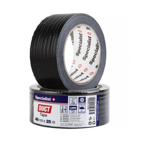 SPECIALIST+ niiskuskindel teip, 48 mm x 25 m, must