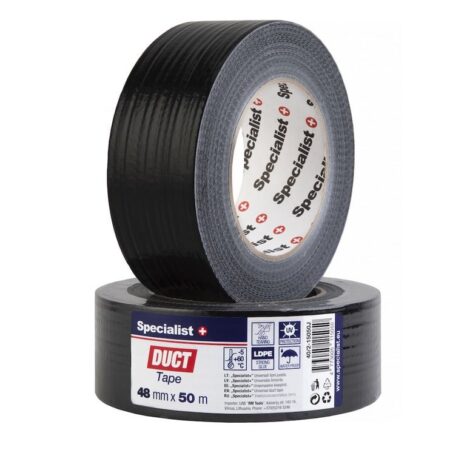 SPECIALIST+ niiskuskindel teip, 48 mm x 50 m, must