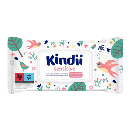 Kindii tundlikud niisked salvrätikud beebidele pop-up 60tk