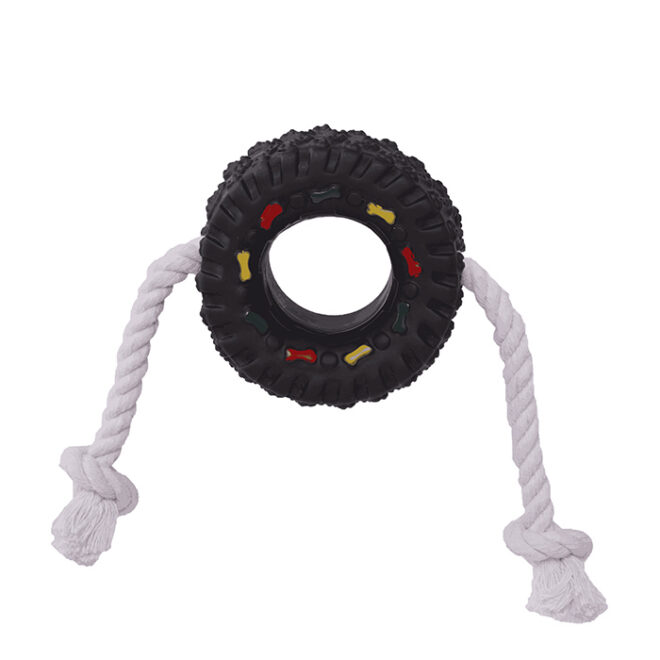 Bubu Pets koeramänguasi rehv nööriga 36cm