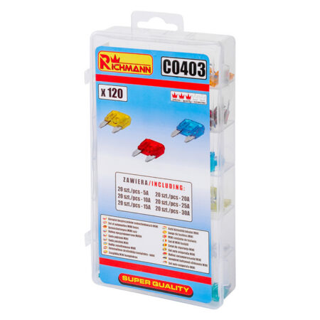 Minikaitsmete komplekt 120 tk (5A-30A)