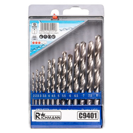 Набор сверл по металлу 1,5-6,5 мм