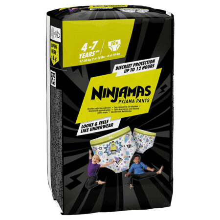Pampers Ninjamas Püksmähkmed Night 4-7a. rohelised 10tk