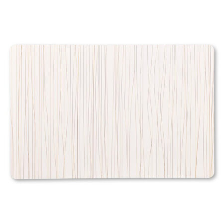 Lauamatt 43,5x28cm valge/hallid triibud