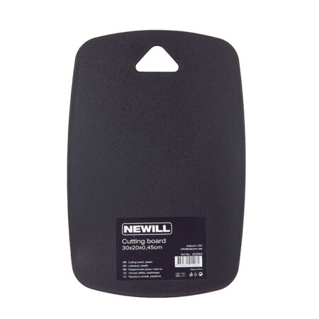 Newill plastic cutting board in black colour 30x20x0,45cm