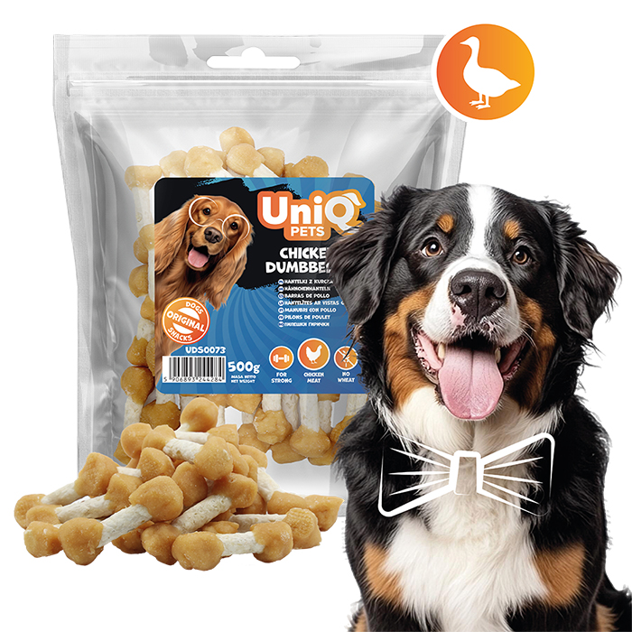UNIQ PETS koerasnäkid kanahantlid 500g