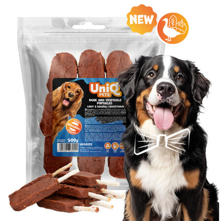 UNIQ PETS koerasnäkid pardi- ja köögiviljasegu 500g