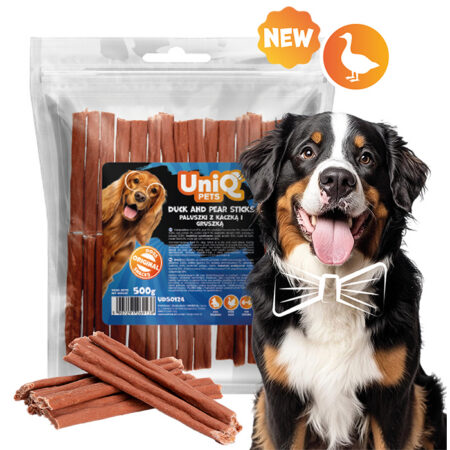 UNIQ PETS koerasnäkid pardi- ja pirnipulgad 500g