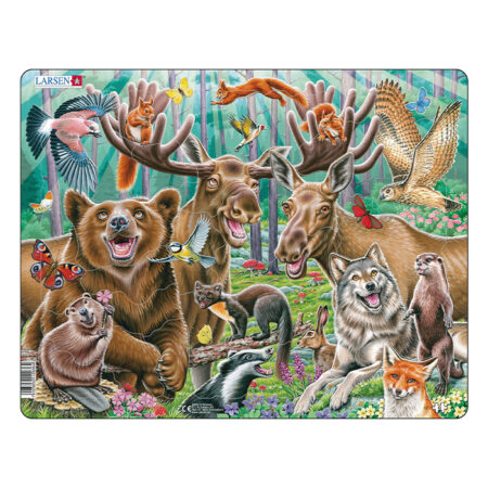 Puzzle Naeratavad metsaloomad MAXI