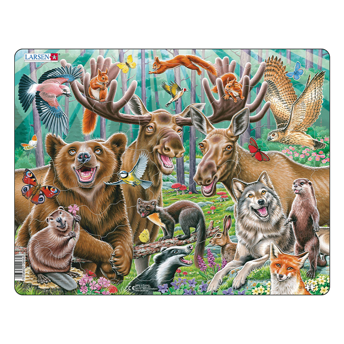 Puzzle Naeratavad metsaloomad MAXI