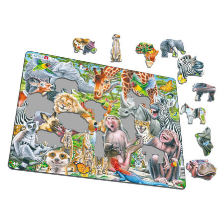 Puzzle Naeratavad Aafrika loomad MAXI