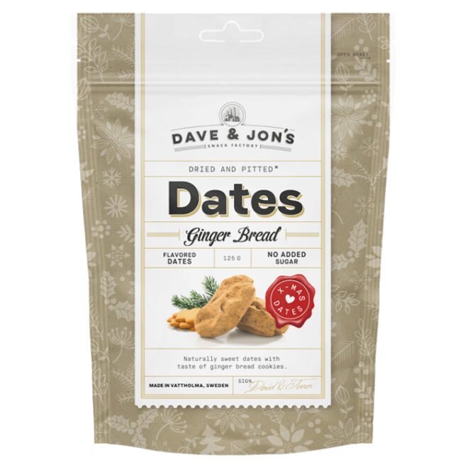 Dave & Jon's maitsestatud datlid "GingerBread" 125g