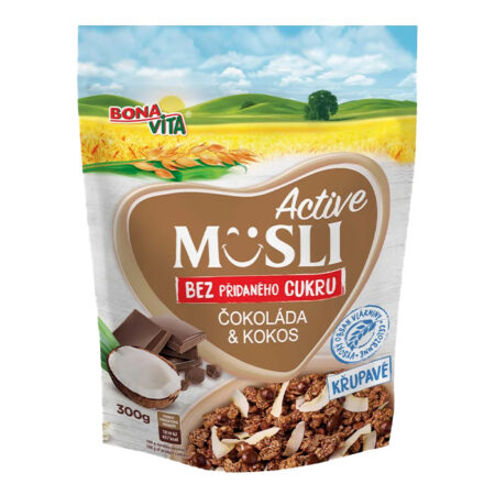 BONAVITA müsli šokolaadi/kookose, lisatud suhkruta 300g