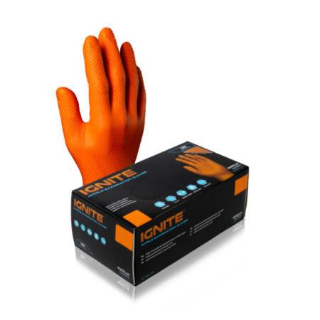 Tugevad nitriilkindad IGNITE oranzid 50tk - XXL