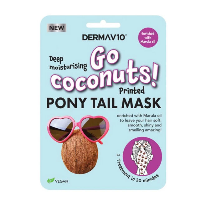 DERMA V10 Juukepatsi niisutav kangasmask kookose, 1tk
