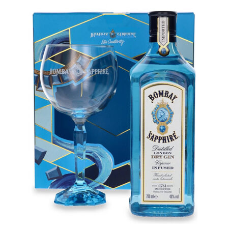Bombay Sapphire Dry Gin 0,7L 40% Karbis Klaasiga