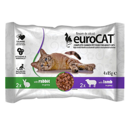 EURO CAT kassitoit 4x85g jänes/lammas