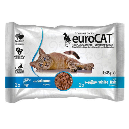 EURO CAT kassitoit 4x85g lõhe/valge kala
