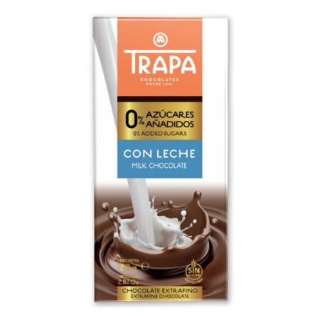 TRAPA Suhkruvaba piimašokolaad 80g