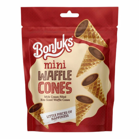 Bonjuks waffle cone in chocolate 50g