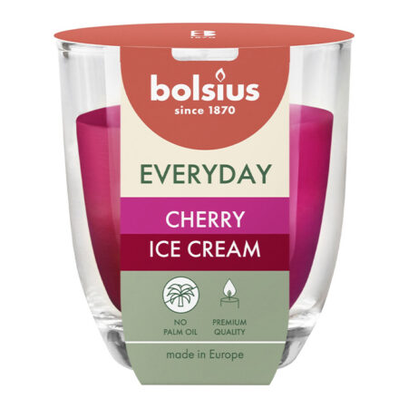 Lõhnaküünal klaasis 21h, kirsi jäätis