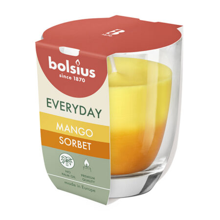 Lõhnaküünal klaasis 21h, mango sorbett