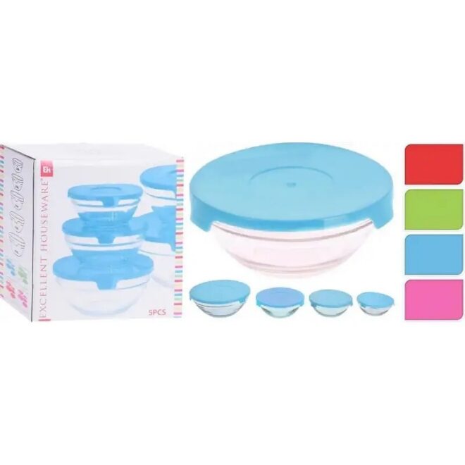 Klaasist säilituskarpide komplekt, 5tk